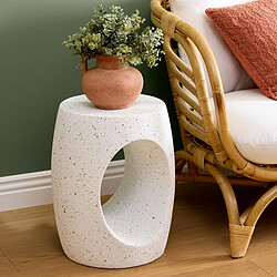 Atmosphera Table d'Appoint Totem Narlon 47cm Blanc