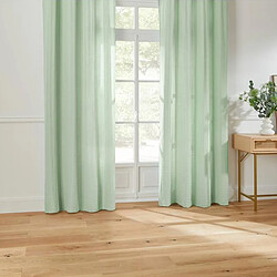 Avis Atmosphera Rideau Voilage à Œillets Noa 140x240cm Vert Céladon