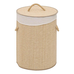 Five Simply Smart Panier à Linge en Bambou Stemy 48L Beige