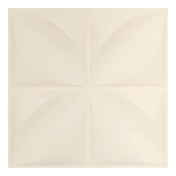 Atmosphera Lot de 2 Stickers Fleurs Oren 30x30cm Blanc Chaud
