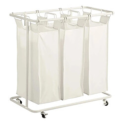 Five Simply Smart Panier à Linge 3 bacs Linea 79cm Beige