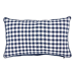 Atmosphera Coussin Déco Imprimé Vichy Groove 30x50cm Bleu