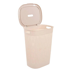 Five Simply Smart Panier à Linge Design Leaf 58L Beige