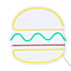 Atmosphera Néon LED Mural Burger 30cm Multicolore