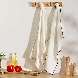 Acheter Atmosphera Lot de 2 Torchons de Cuisine Waffle 70x45cm Blanc