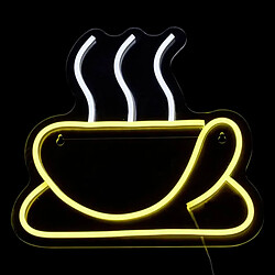 Avis Atmosphera Néon LED Mural Café 27cm Jaune