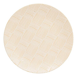 Secret De Gourmet Lot de 6 Assiettes Plates Laetitia 25cm Crème