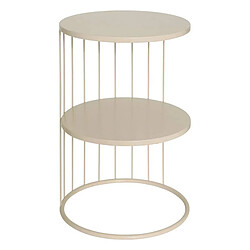 Atmosphera Table d'Appoint Design Métal Kobu 52cm Beige