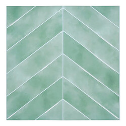 Atmosphera Lot de 2 Stickers Décoratifs Chevrons Caro 30x30cm Vert Clair