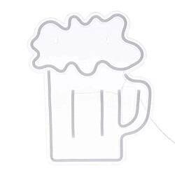 Atmosphera Néon LED Murale Bière 35cm Jaune