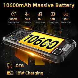 Avis Smartphone OUKITEL WP23 PLUS Android 14, robuste et durable, 256 Go, noir/vert