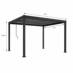 Avis Concept Usine Pergola bioclimatique structure aluminium lames orientables 4x3m CORFU