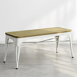 ICONIK INTERIOR Banc - Design Industriel - Bois et Métal - Stylix Rouge