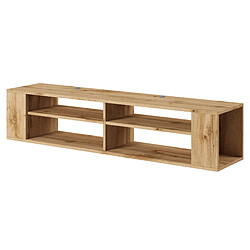 SELSEY - Meuble TV WALL - 140 cm - Imitation chêne