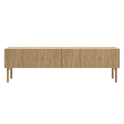SELSEY - Meuble TV debout NOLIE - 175 cm - couleur de bois chêne huilé pas cher