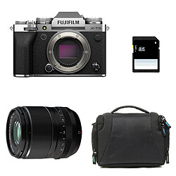 FUJIFILM X-T5 Silver + 23mm f/1.4 WR + Sac + Carte SD 8 Go
