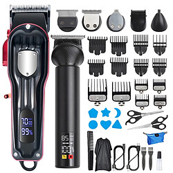INF Tondeuse à Cheveux Professionnelle 5-en-1 Rechargeable USB avec Écran LCD