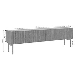 Acheter SELSEY - Meuble TV debout NOLIE - 175 cm - couleur de bois chêne huilé