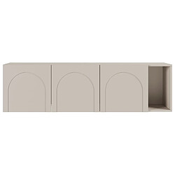 SELSEY - Meuble TV debout ARKADIA - 175 cm - gris cachemire pas cher