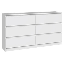 SELSEY - Commode MALWA - 138 cm - blanc