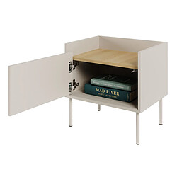 Acheter SELSEY - Table de chevet 1 portes TOVI - 48,2 cm - Grege