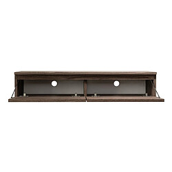 Acheter SELSEY - Meuble TV BEMMI SLIM - 100 cm - aspect bois noyer Wisconsin
