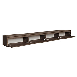 Acheter SELSEY - Meuble TV BEMMI - 300 cm - aspect bois noyer