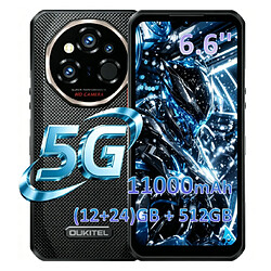 Smartphone OUKITEL WP55 Ultra 11 000 mAh 6,6" 120 Hz, (12 + 24) Go 512Go Android 15 Noir