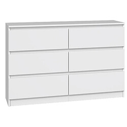 SELSEY - Commode MALWA - 120 cm - blanc