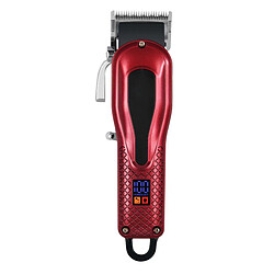 INF Tondeuse à cheveux professionnelle électrique pour coiffeurs - Kit de coupe sans fil Red