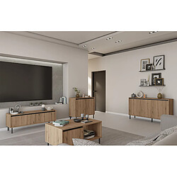 Avis SELSEY - Meuble TV OSAKA - 140 cm - chêne evoke