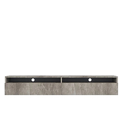 SELSEY - Meuble TV REDNAW - 180 cm - aspect béton