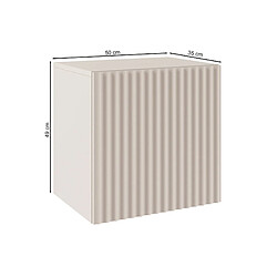 Acheter SELSEY - Table de chevet SUNDS - 50 cm - Beige