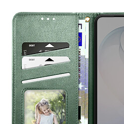 Avizar Étui Portefeuille pour Galaxy S26 avec Bouton-pression Magnétique et Dragonne Vert pas cher