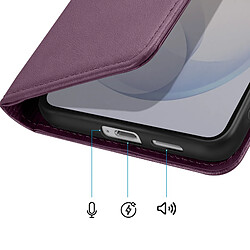 Avizar Étui Portefeuille pour Galaxy S26 avec Dragonne et Fonction Support Vidéo Violet pas cher