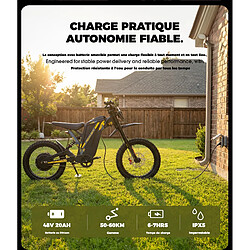 Acheter Vélo Électrique Off-Road RICH BIT V9 2500W 48V 20Ah 63km/h autonomie 60km tout terrain