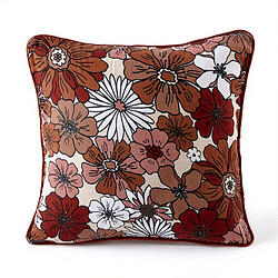 Housse De Rêve Coussin carré déhoussable 45x45 cm Gaze de Coton Florence
