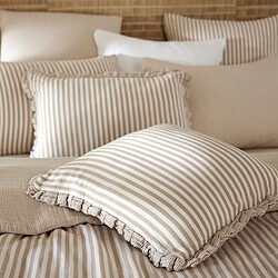 Avis Housse De Rêve Coussin rectangulaire déhoussable 40x60 cm Gaze de Coton Camélia Ficelle