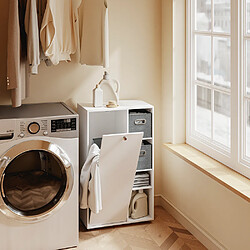 Acheter SoBuy Armoire haute rangement linge blanc 50x30x85 cm BZR218-W