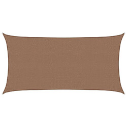 vidaXL Voile d'ombre Taupe 2,5 x 6 m HDPE