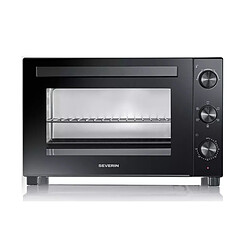 Four chaleur tournante 46l 57cm noir - TO2076 - SEVERIN Mini four Severin TO2076 46 L à chaleur pulsée, 1800 W, noir