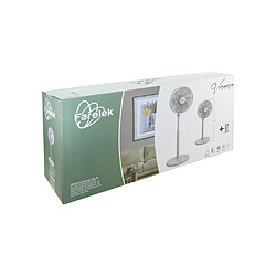 FARELEK Voranza - Ventilateur sur pied oscillant 36 cm - Blanc pas cher
