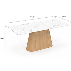 Idmarket TABLE A MANGER RHONDA pas cher