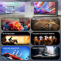 Acheter TV Hisense 43E7S (2026) 43" VA QLED 4K UHD Noire
