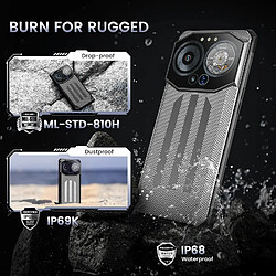 Smartphone robuste IIIF150 B3 (déverrouillé), 256 Go de ROM, Noir obsidien/Gris pas cher