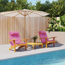 vidaXL Coussins de chaise adirondack lot de 2 rose tissu oxford 