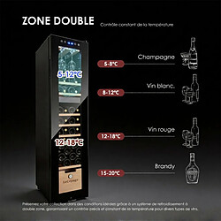 Avis AGCS70VN2Z Cave à vin 2 zones faible largeur jusqu'à 68 bouteilles LeCépage