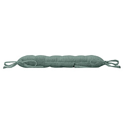 Acheter Paris Prix Galette de Chaise Effet Lin Tissé Nando 38x38cm Vert Cèdre