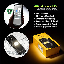 Acheter Agm France Smartphone ultra-résistant AGM G3, Android 15, écran FHD 6,72 pouces, 512 Go, noir