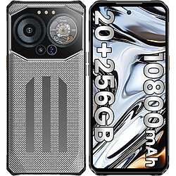 Smartphone robuste IIIF150 B3 (déverrouillé), 256 Go de ROM, Noir obsidien/Gris